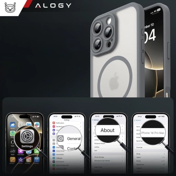 3w1 Zestaw Etui Hybrydowe + Szkło do Apple iPhone 16 Pro obudowa ochronna Hybrydowe MagSafe z ochroną obiektywu case + 2x Szkło hartowane ochronne na telefon Alogy 3in1 Case Pack Titanium Szare