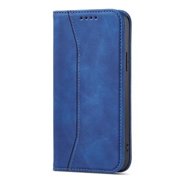 Magnet Fancy Case Case für iPhone 12 Pro Max Tasche Kartenetui Kartenhalter Blau