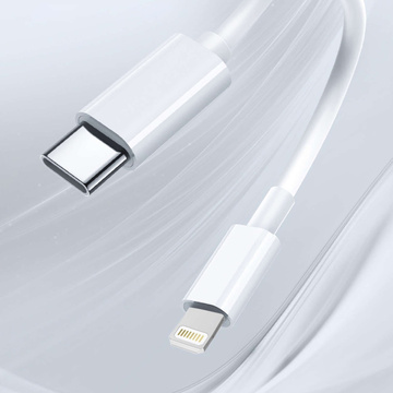 Kabel 100cm USB-C do Lightning PowerDelivery do Apple iPhone USB Data Charging Cable PD 20W Biały