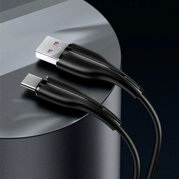 USAMS Kabel U38 USB-C 5A Schnellladung für OPPO/HUAWEI 1m schwarz