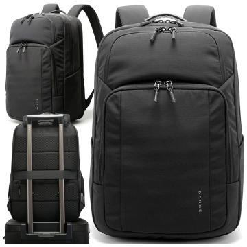 Bange 23L wasserdichter Rucksack für 16,4"-Laptops – Geräumig und komfortabel, robust und atmungsaktiv, ideal für Stadt und Reisen, Arbeit und Flugreisen, Unisex – Schwarz