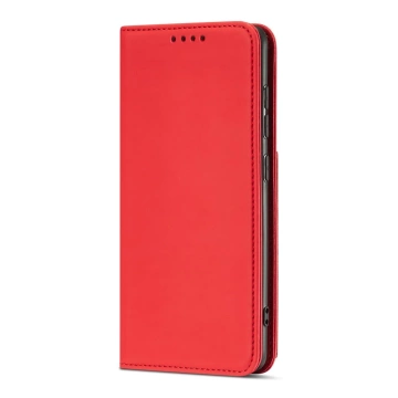 Magnet Card Case etui do Xiaomi Redmi Note 11 pokrowiec portfel na karty kartę podstawka czerwony