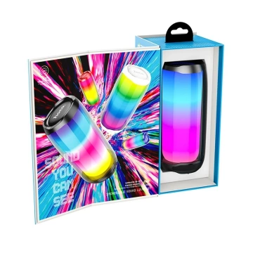 HOCO Bluetooth-Lautsprecher HC8 Schwarz, tragbar, RGB-LED, 1800 mAh, 10 W