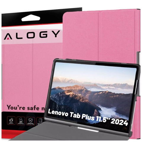 Schutzhülle für Lenovo Tab Plus 11,5" 2024 TB351FU Alogy Book Cover Case Tablethülle Pink