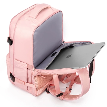 Bange wasserdichter Rucksack für 15,6-Zoll-Laptop, Stadtreisender, 45 x 30 x 16 cm, für Arbeit, Flugzeug, Herren, Damen, mit USB-Anschluss Schwarz