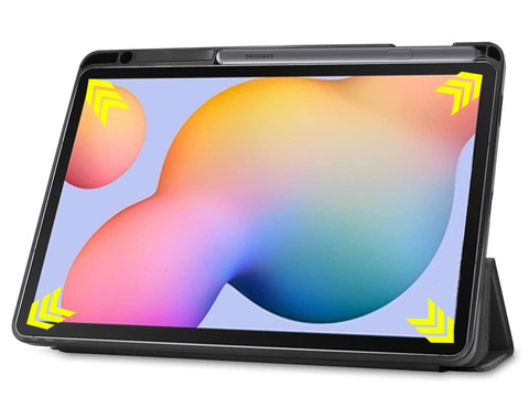 Alogy Smart Case für Galaxy Tab S6 Lite 10.4 P610 / P615 Schwarzes Glas