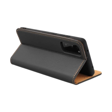 Kabura Smart Pro Book do Samsung S25 Edge Skórzana Czarna