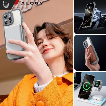 3-in-1-Hybrid-Schutzhüllen-Set mit 2 Displayschutzfolien aus gehärtetem Glas für Apple iPhone 16 Pro Max, MagSafe Hybrid-Schutzhülle mit Linsenschutz, Alogy 3-in-1-Hüllen-Set, Titangrau