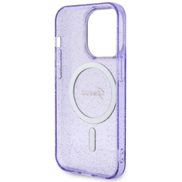Etui na telefon Guess GUHMP14XHCMCGU do Apple iPhone 14 Pro Max 6,7" purpurowy/purple hardcase Glitter Gold MagSafe