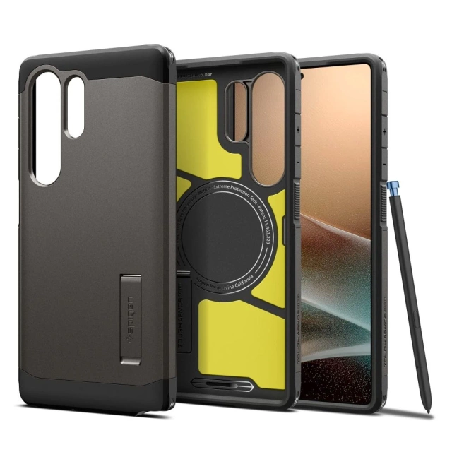 Samsung Galaxy S25 Ultra Gunmetal Spigen Tough Armor Mag MagSafe Hülle