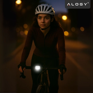 LED-Fahrradlicht 500 lm 200 lm Alogy DuoRide™ Lichter 20 LED Fahrradtaschenlampe Wasserdicht Vorder- und Rücklicht 2er-Set