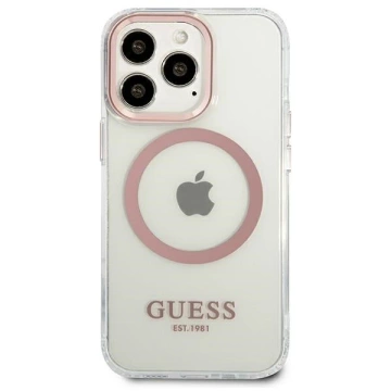 „Etui Guess GUHMP13LHTRMP für iPhone 13 Pro / 13 6,1\“ Hartschale Metal Outline Magsafe“