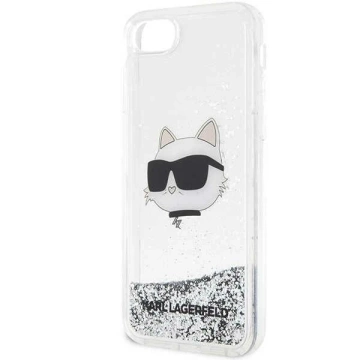 Etui ochronne na telefon Karl Lagerfeld KLHCI8LNCHCS do Apple iPhone 7/8/ SE 2020/2022 srebrny/silver hardcase Glitter Choupette Head