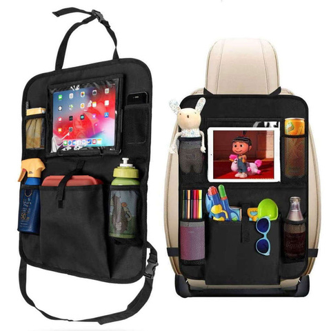 Organizer samochodowy na fotel pokrowiec podróżny do auta ochraniacz osłona Czarny