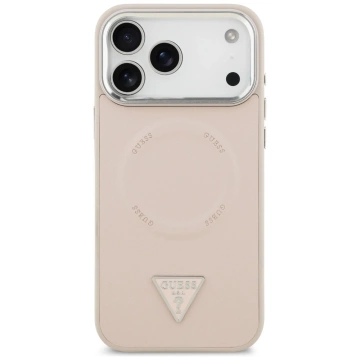 Etui Guess Triangle Logo MagSafe na iPhone 17 Pro - Różowe