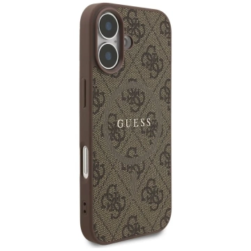 Etui Guess 4G Ring Classic Logo MagSafe do iPhone 17 brązowe