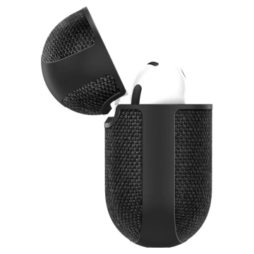 Apple AirPods 4 Hülle Spigen Urban Fit Schwarzer Karabiner