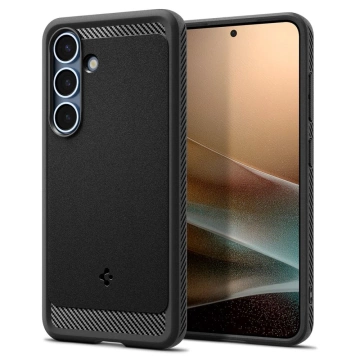 Etui für Samsung Galaxy S25 Mattschwarz Spigen Rugged Armor Mag MagSafe