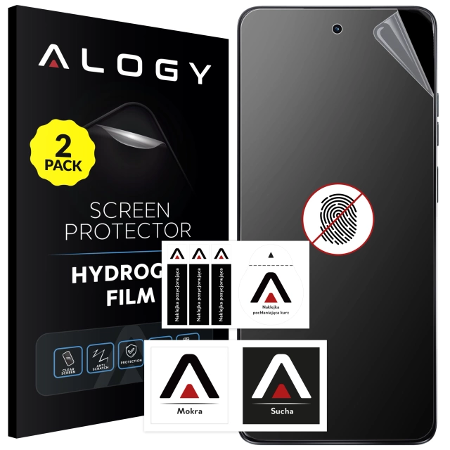 2x Folia "MATOWA" do Motorola Moto G04 / G24 / G24 Power / G34 / E14 Hydrożelowa Alogy HydroSkin Matte Pro™ na ekran do etui "BEZ ODCISKU PALCÓW"
