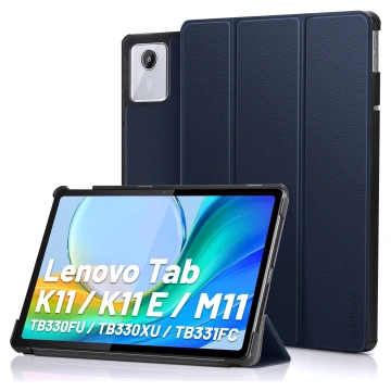 Etui do Lenovo Tab K11 / K11E 11” M11 10.95" TB330FU / TB330XU / TB331FC Book Case Cover z klapką obudowa futerał pokrowiec Alogy Granatowe