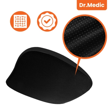 Poduszka na fotel DR.MEDIC ComfySeat™ Ergonomiczna siedzisko biurowe wsparcie kości ogonowej na krzesło do biura auta samochodu Czarna