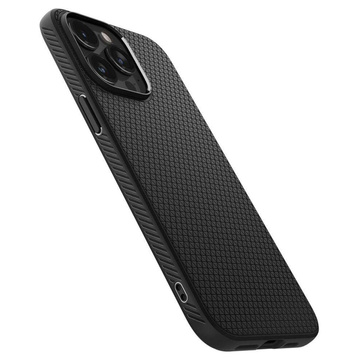 Hülle für iPhone 15 Pro Max Spigen Liquid Air Case, Gehäuse, schützende Rückseite, Mattschwarz
