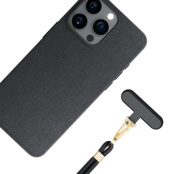 Universelles Smartphone-Lanyard 3mk EasyClip Elite Schwarz (Gold)