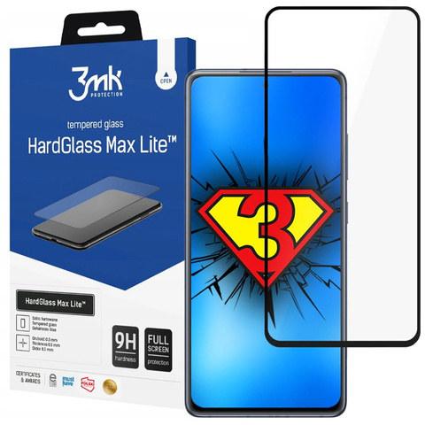 3mk HardGlass Max Lite Panzerglas für Galaxy S20 FE 5G / S20 Lite Schwarz