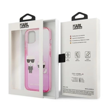 Karl Lagerfeld KLHCP13STGKCP iPhone 13 mini 5,4" Hardcase pink / pink Gradient Ikonik Karl