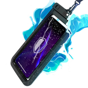 Etui wodoodporne wodoszczelne na telefon 3mk Case Hydro do 7 cali IPX8 saszetka przezroczyste okienko Czarne