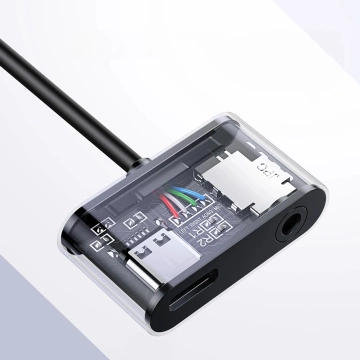 Ugreen CM193 USB-C auf 3,5 mm Mini-Buchse USB-C Ladeadapter Grau