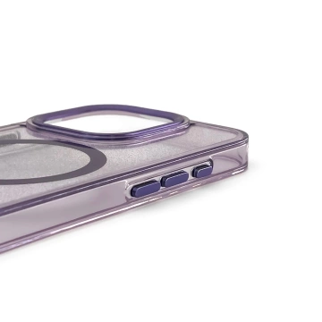Etui do Samsung Galaxy S25 Wozinsky Glitter MagSafe Fioletowe Brokatowe