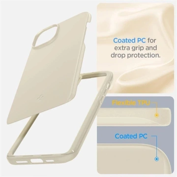 Spigen Thin Fit Hülle für Apple iPhone 15 Plus – Beige