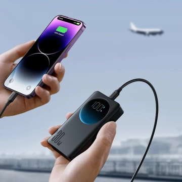 Joyroom JR-PBF01 Powerbank 10000 mAh 30 W PD + latarka + etui – czarny