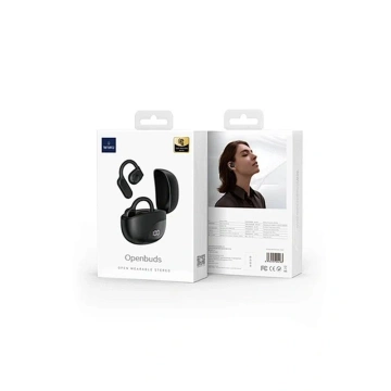 Kabellose ergonomische Kopfhörer WiWU OWS Openbuds T20 Schwarz