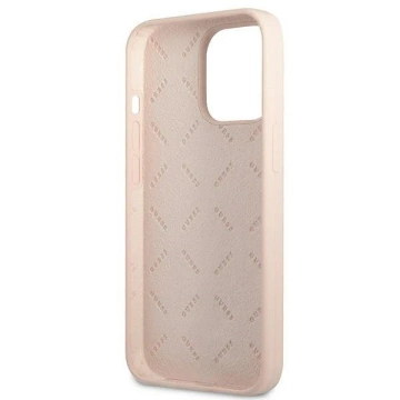 Etui Guess GUHCP13XSLTGP do Apple iPhone 13 Pro Max 6,7" różowy/pink hardcase Silicone Triangle