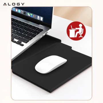 Alogy FlexCase Pro Multifunktionale, faltbare Laptoptasche mit Ständer und Mauspad für MacBook 13/14" Schwarz