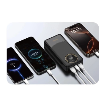 Powerbank Dudao K12Pro 20000mAh 22.5W USB-C USB-A Czarny