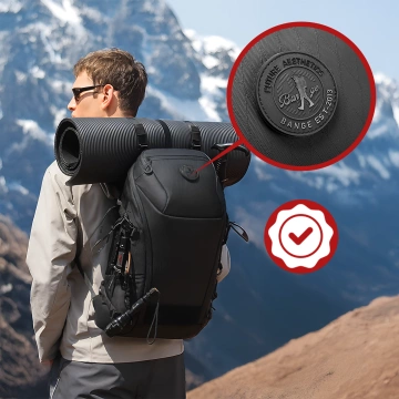 Plecak wodoodporny Bange 22L na laptopy do 15.6" – pojemny i wygodny, odporny i oddychający, miejski i podróżny do pracy i samolotu, unisex – Czarny