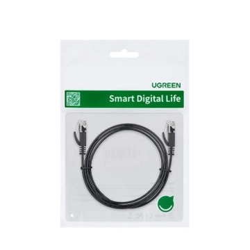 Płaski kabel sieciowy UGREEN LAN Ethernet Cat. 6 0,5m czarny (NW102)
