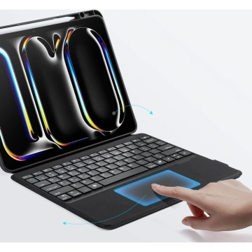 Schutzhülle mit Bluetooth-Tastatur für iPad Pro 13 (2024) DUX DUCIS DK Schwarz