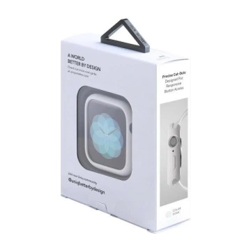 UNIQ etui Lino Apple Watch Series 4/5/6/SE 44mm. biały/dove white