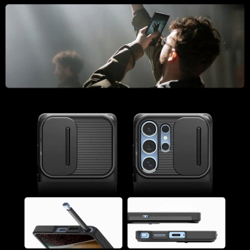 Etui für Samsung Galaxy S25 Ultra Schwarz Spigen Optik Armor