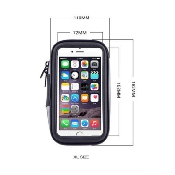 (maximale Größe des Telefons: 165 mm x 80 mm) schwarz (ohne Befestigung am Lenker)