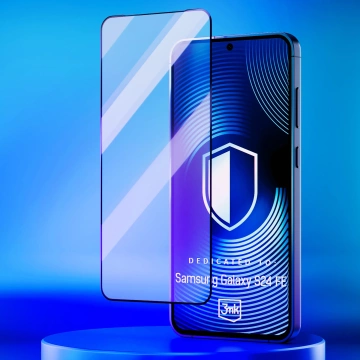 Szkło ochronne doSamsung Galaxy S24 FE Max 3mk HardGlass Max Lite wzmocniona ochrona na ekran 9H szkiełko na ekran
