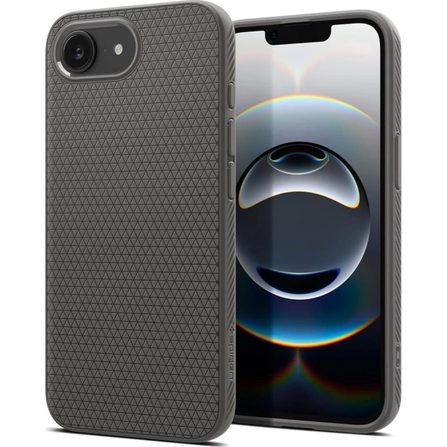 Etui Spigen Liquid Air do iPhone 16E Marble Gray TPU z Air Cushion