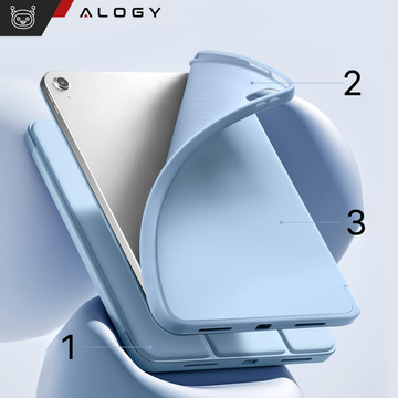 Hülle für Apple iPad 10. Generation. 10,9" 2022 Tablet-Hülle Alogy Smart Case Bleistifthalter Blau