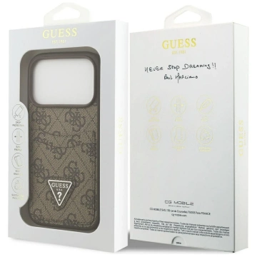 Etui Guess do iPhone 17 Pro 4G Double Card Triangle Gold