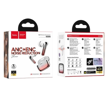 HOCO TWS ANC ENC EQ16 Kabellose Bluetooth-Kopfhörer – Rot mit Ladeetui