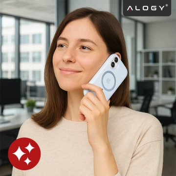 Etui do Apple iPhone 17 – matowa obudowa do MagSafe z ochroną obiektywu, smukłe i odporne na zarysowania, idealne dopasowanie – Alogy Skinny MatteCase™ Mist Blue